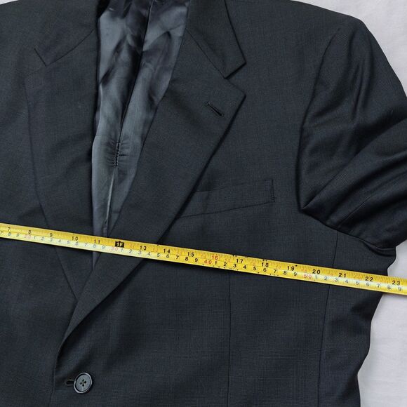 Hart Schaffner Marx Gold Trumpeter Blazer Men's 44R Dark Grey Suit Jacket - Picture 10 of 11